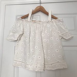 White off the shoulder top